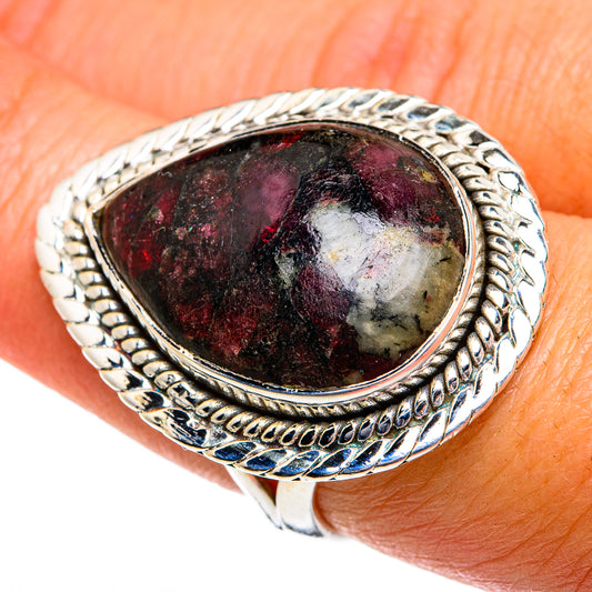 Russian Eudialyte Rings handcrafted by Ana Silver Co - RING79062