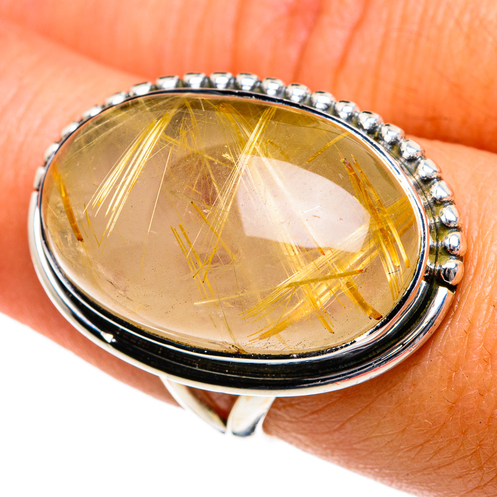 Rutilated Quartz Rings handcrafted by Ana Silver Co - RING79067