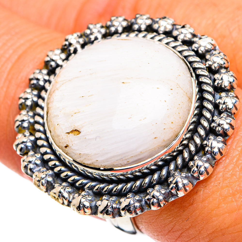 Scolecite Rings handcrafted by Ana Silver Co - RING79068