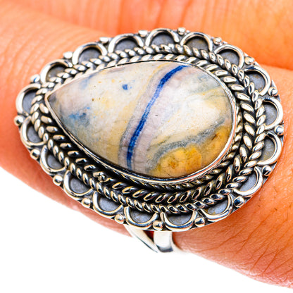 Blue Scheelite Rings handcrafted by Ana Silver Co - RING79072