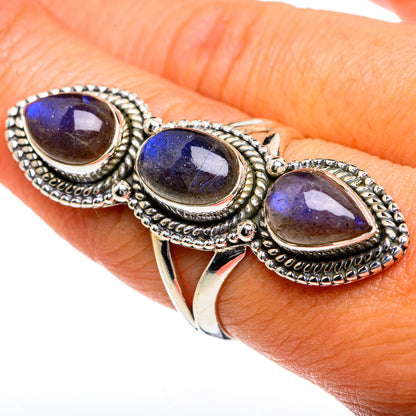 Labradorite Rings handcrafted by Ana Silver Co - RING79073