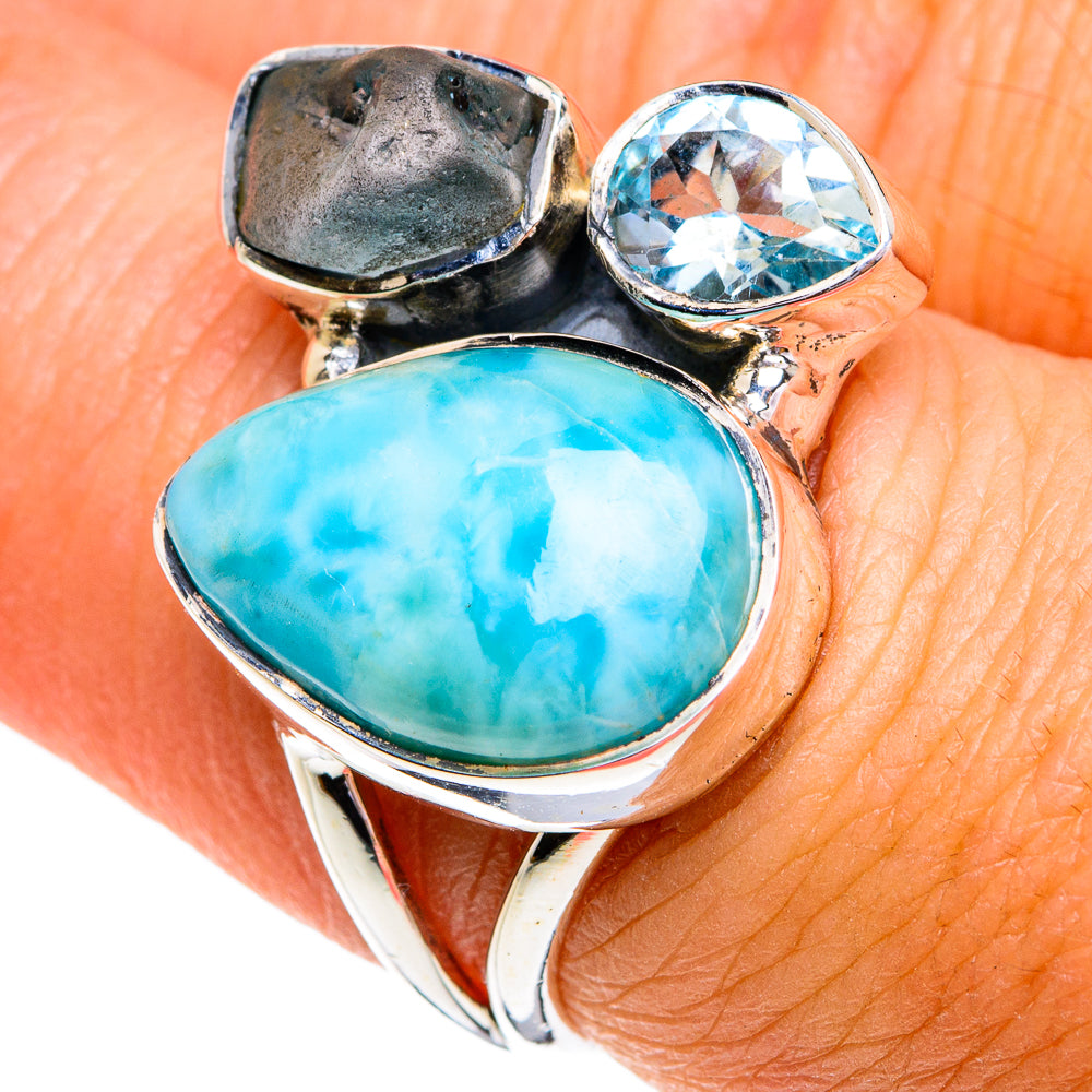 Larimar Rings handcrafted by Ana Silver Co - RING79075