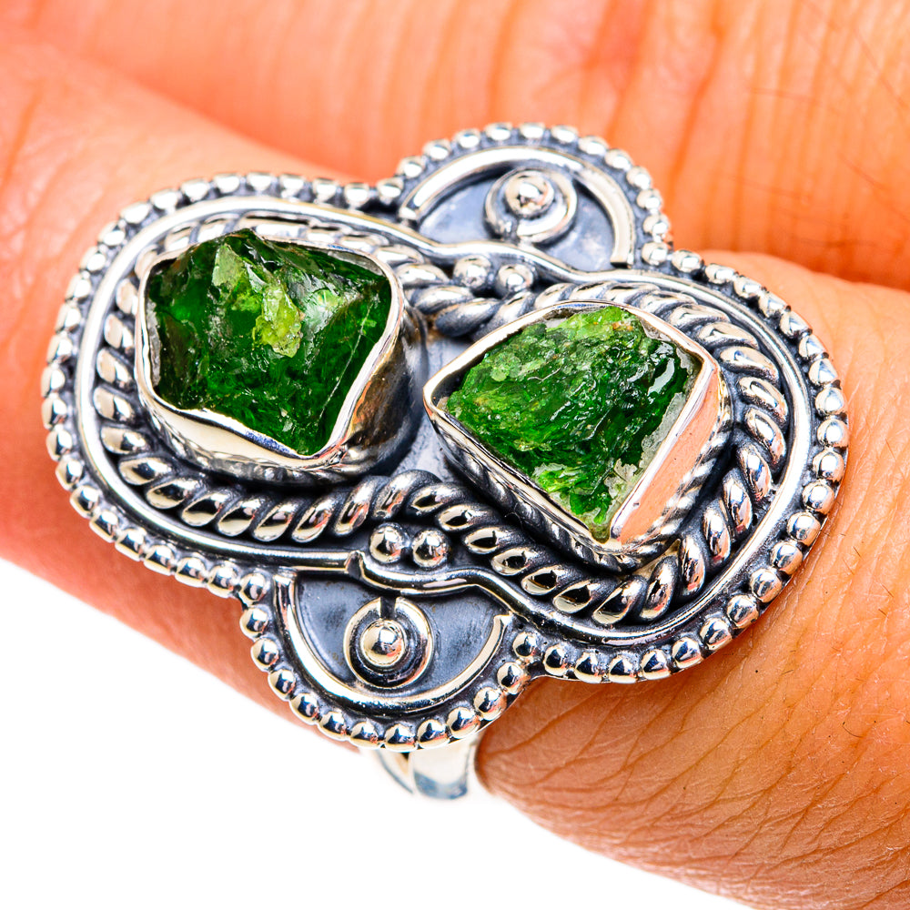 Chrome Diopside Rings handcrafted by Ana Silver Co - RING79082