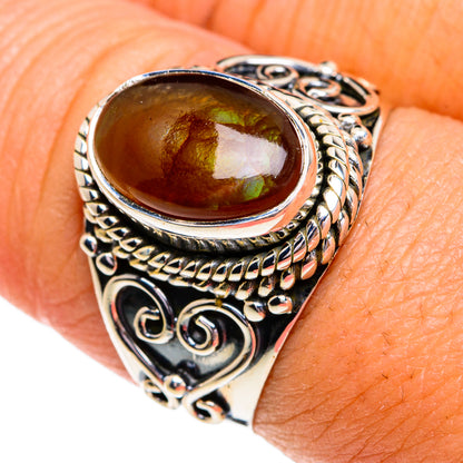 Mexican Fire Agate Rings handcrafted by Ana Silver Co - RING79085