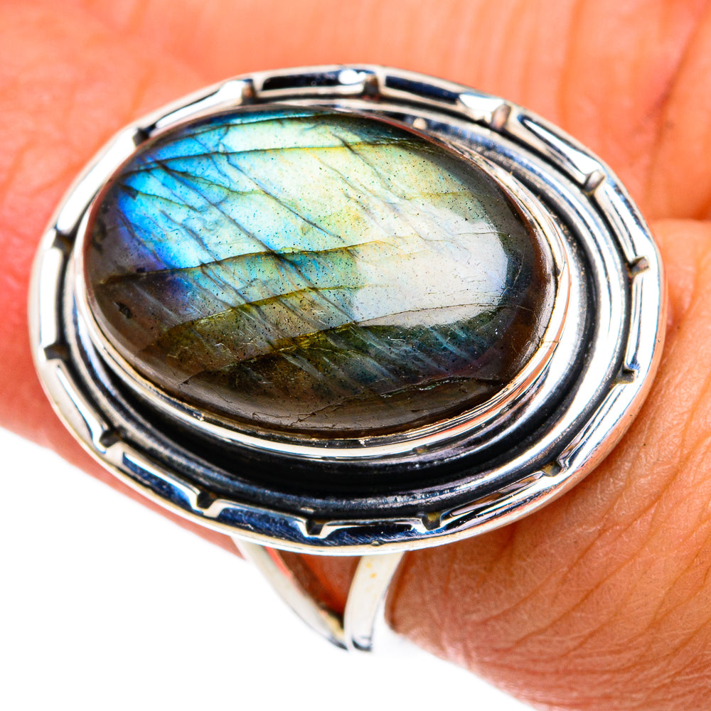 Labradorite Rings handcrafted by Ana Silver Co - RING79102