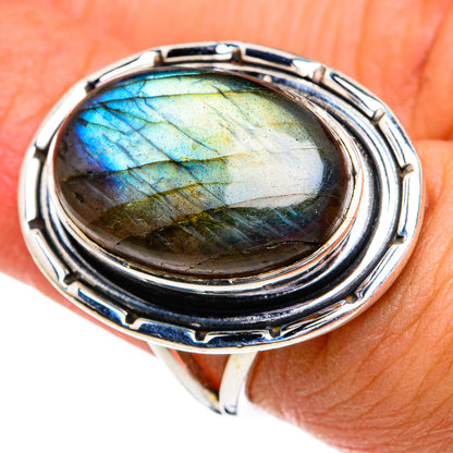 Labradorite Rings handcrafted by Ana Silver Co - RING79102