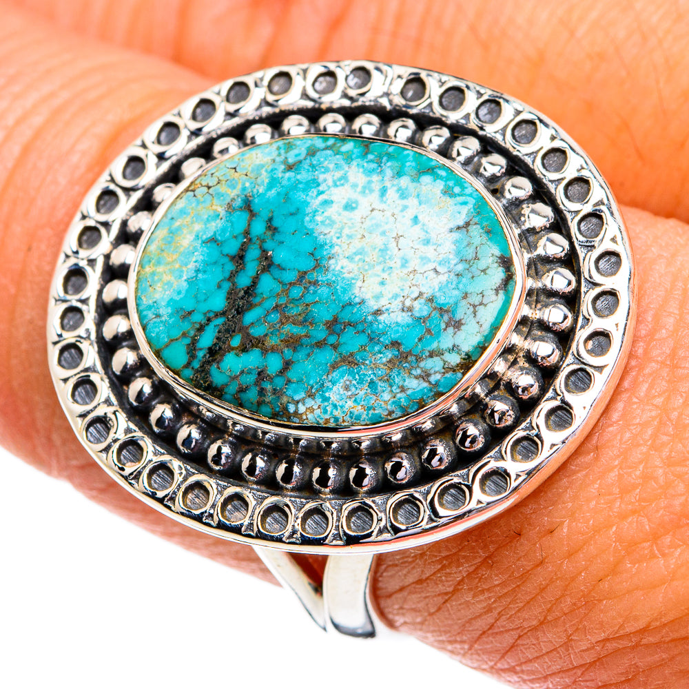 Tibetan Turquoise Rings handcrafted by Ana Silver Co - RING79110