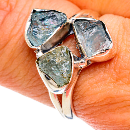 Aquamarine Rings handcrafted by Ana Silver Co - RING79111