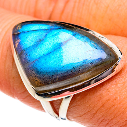 Labradorite Rings handcrafted by Ana Silver Co - RING79112