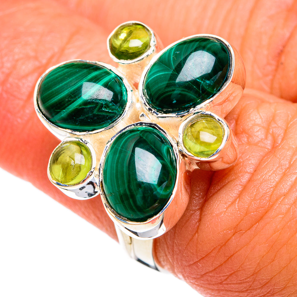 Malachite Rings handcrafted by Ana Silver Co - RING79116
