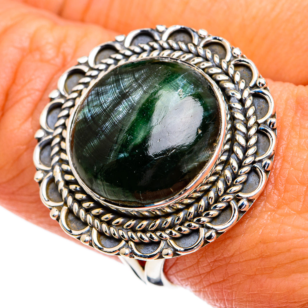 Seraphinite Rings handcrafted by Ana Silver Co - RING79119