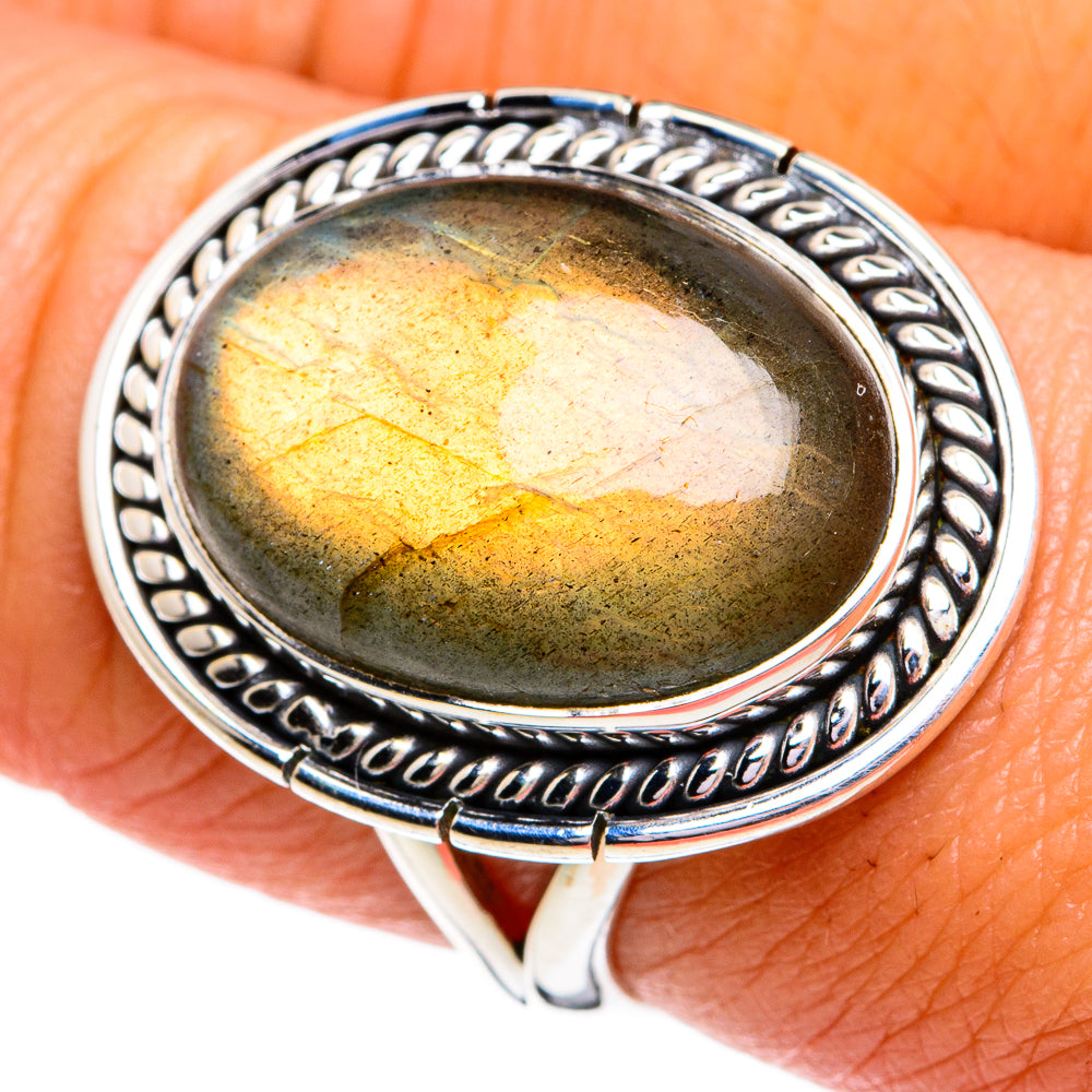 Labradorite Rings handcrafted by Ana Silver Co - RING79120