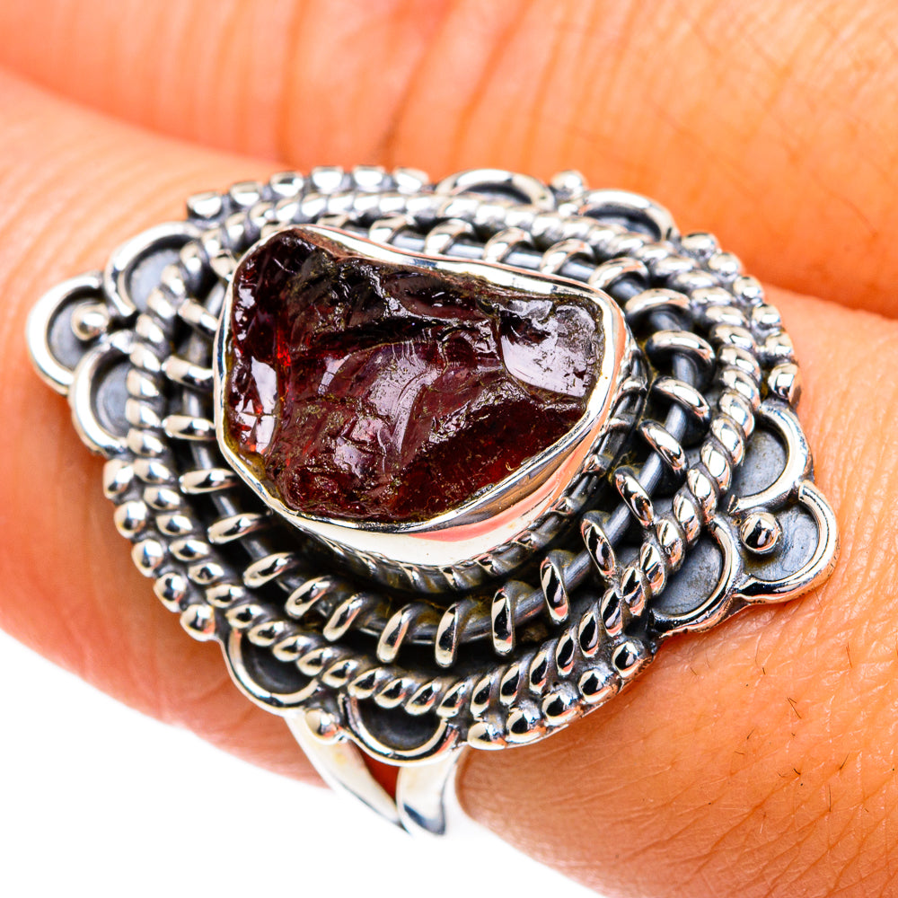 Garnet Rings handcrafted by Ana Silver Co - RING79128