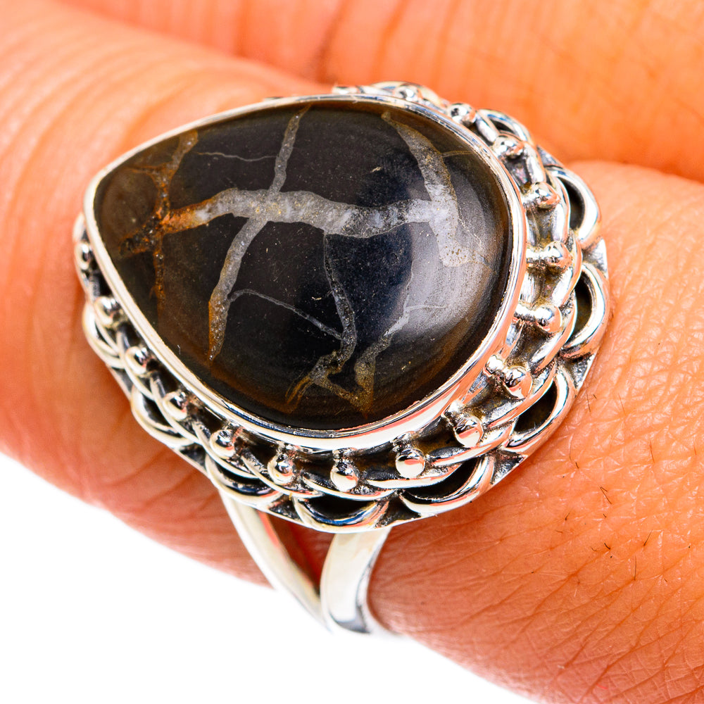 Septarian Geode Rings handcrafted by Ana Silver Co - RING79132