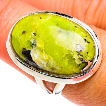 African Green Opal Rings handcrafted by Ana Silver Co - RING79139