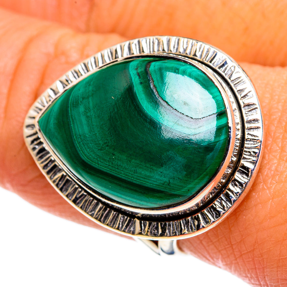 Malachite Rings handcrafted by Ana Silver Co - RING79147