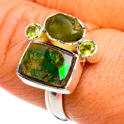 Ammolite Rings handcrafted by Ana Silver Co - RING79149