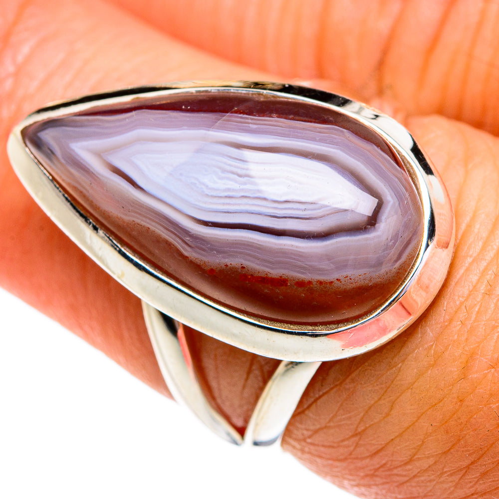 Botswana Agate Rings handcrafted by Ana Silver Co - RING79150
