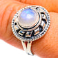 Rainbow Moonstone Rings handcrafted by Ana Silver Co - RING79163