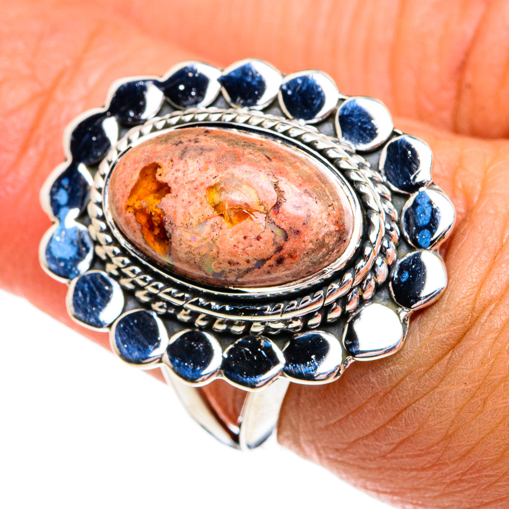 Mexican Fire Opal Rings handcrafted by Ana Silver Co - RING79197