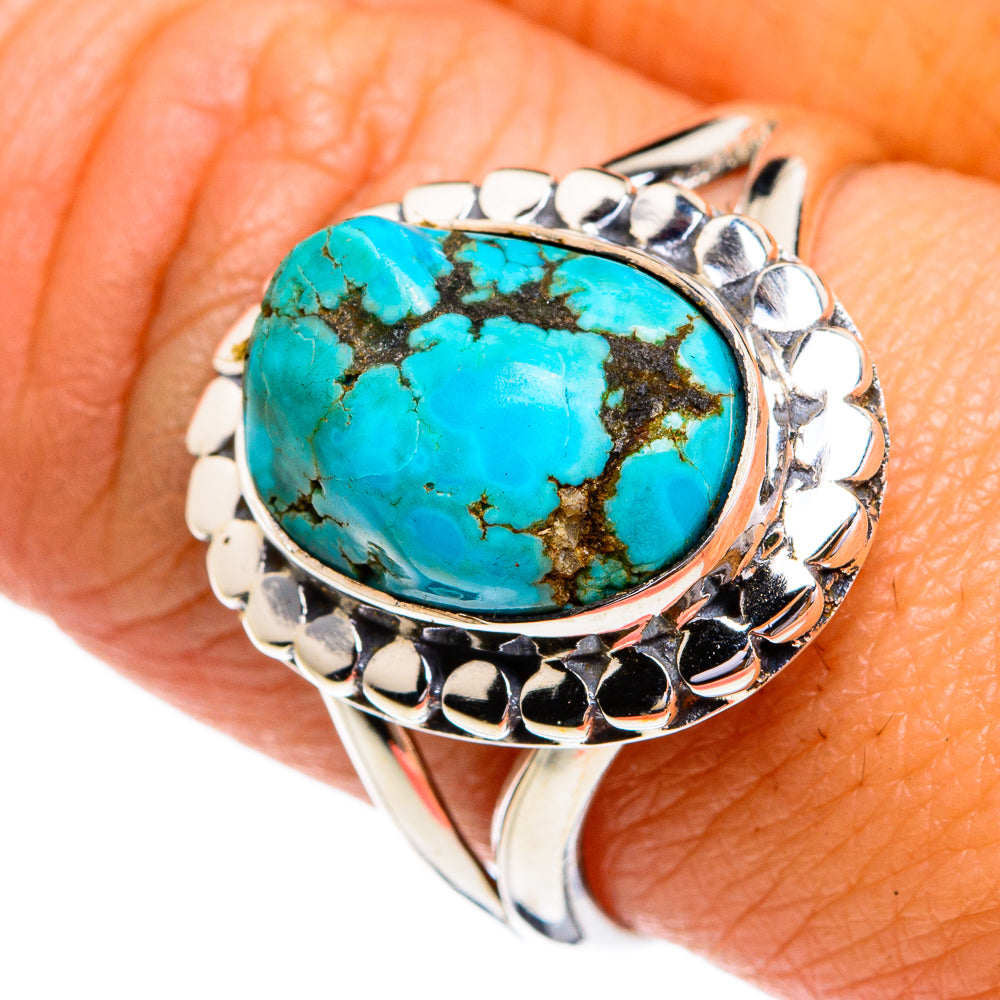 Tibetan Turquoise Rings handcrafted by Ana Silver Co - RING79205