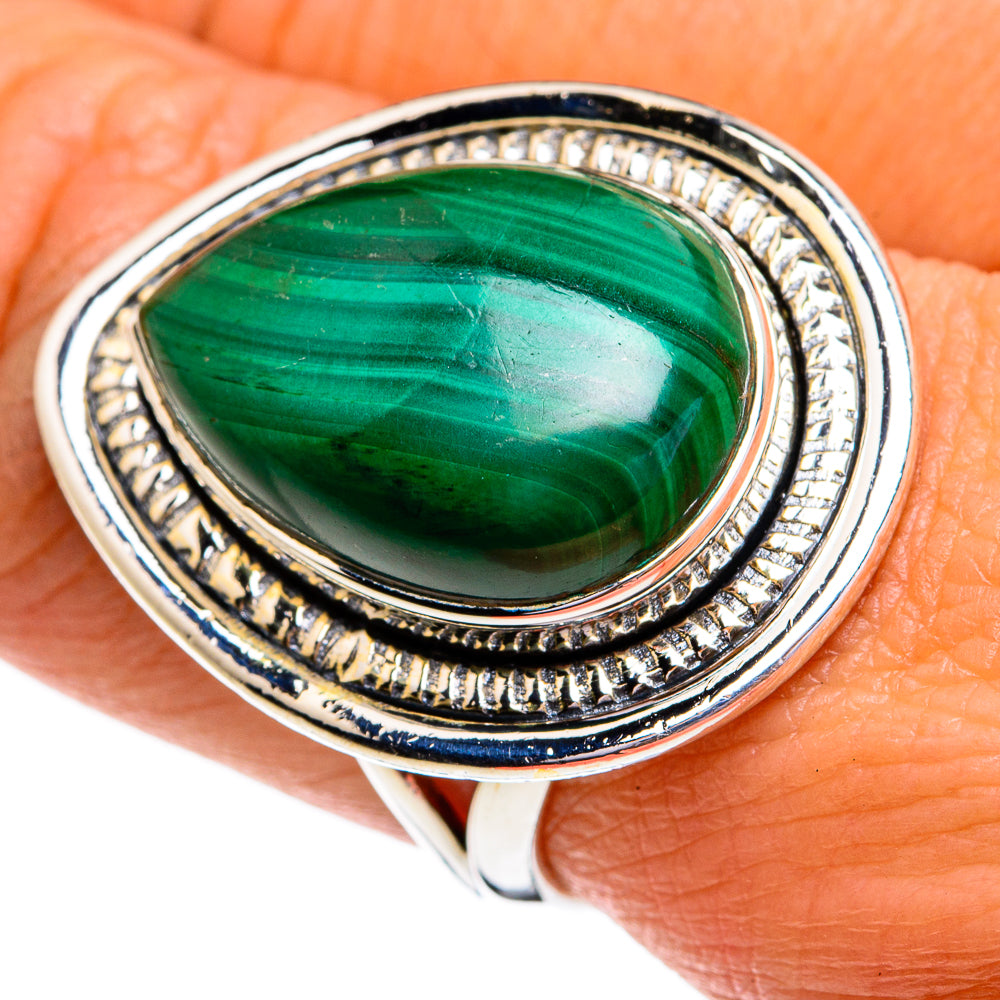 Malachite Rings handcrafted by Ana Silver Co - RING79206