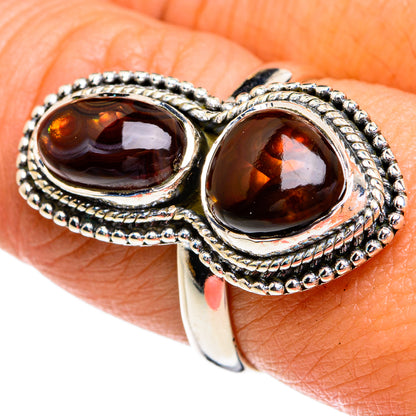 Mexican Fire Agate Rings handcrafted by Ana Silver Co - RING79212