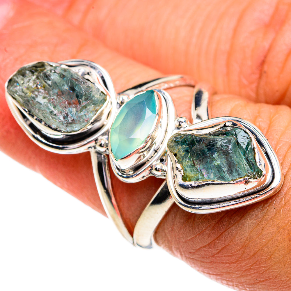 Aquamarine Rings handcrafted by Ana Silver Co - RING79234