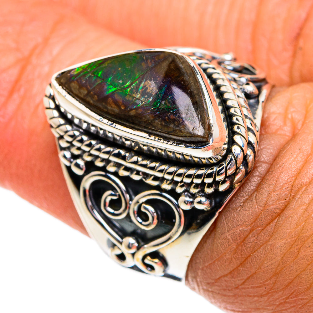Ammolite Rings handcrafted by Ana Silver Co - RING79237