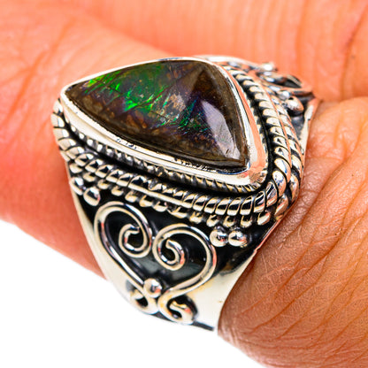 Ammolite Rings handcrafted by Ana Silver Co - RING79237