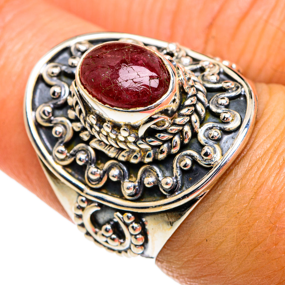 Pink Tourmaline Rings handcrafted by Ana Silver Co - RING79245