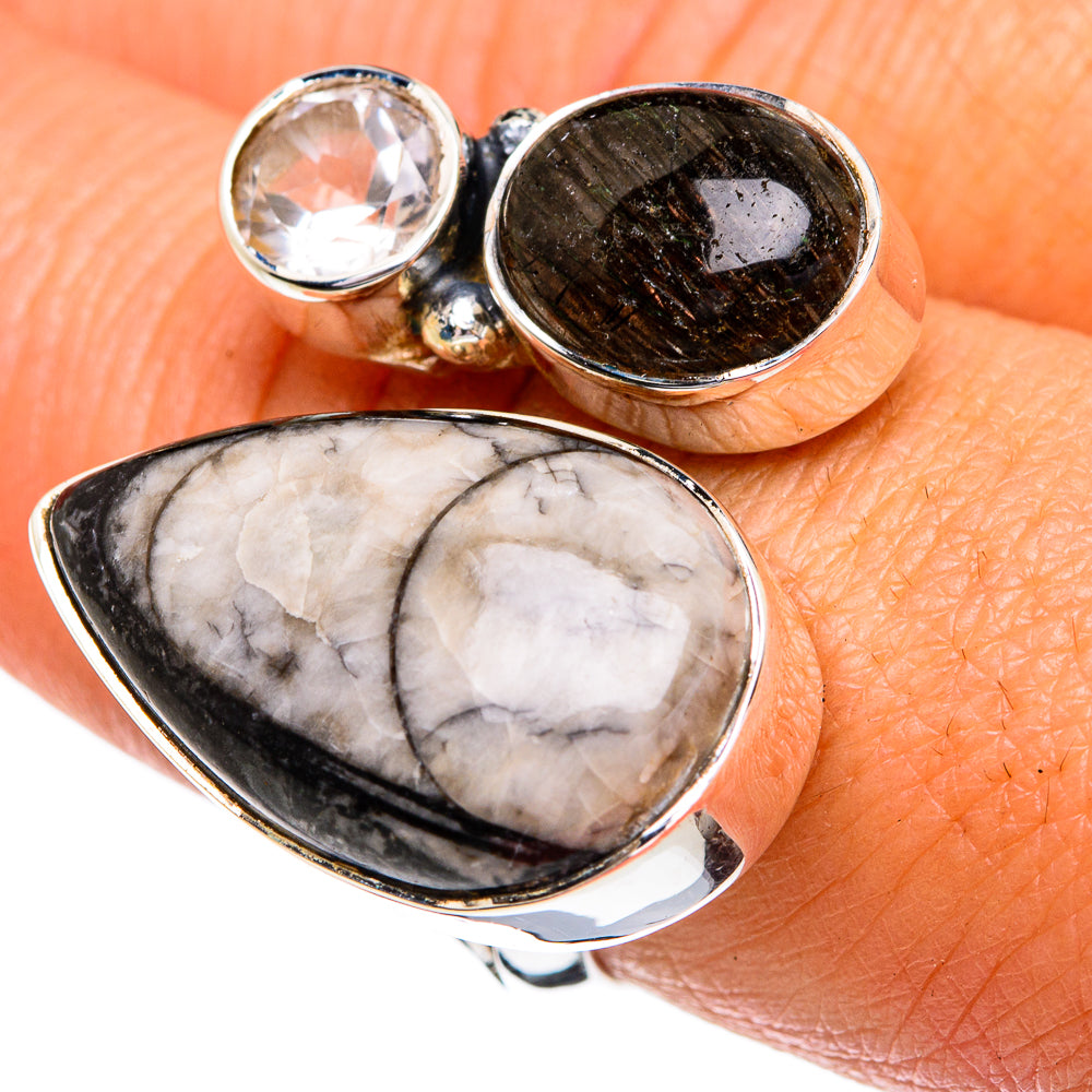 Orthoceras Fossil Rings handcrafted by Ana Silver Co - RING79251