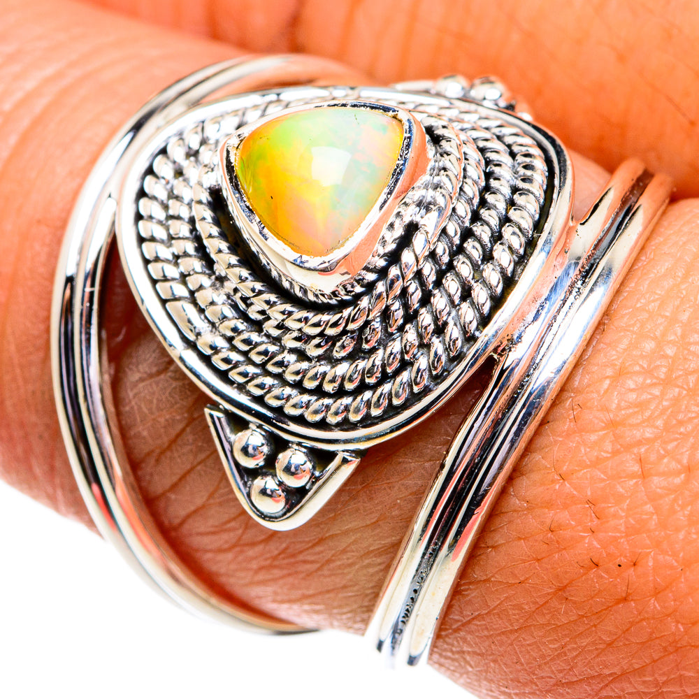Ethiopian Opal Rings handcrafted by Ana Silver Co - RING79255