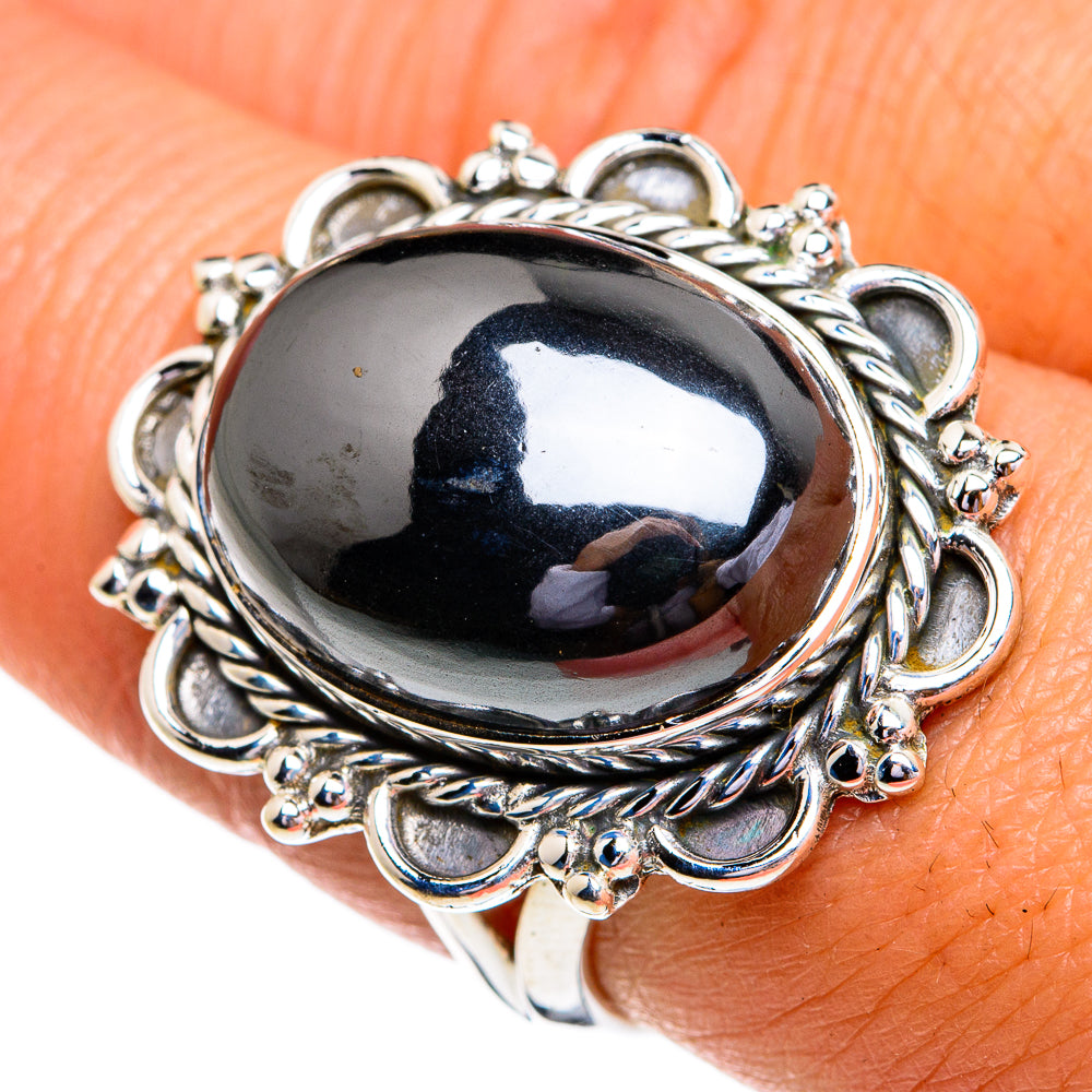 Hematite Rings handcrafted by Ana Silver Co - RING79256