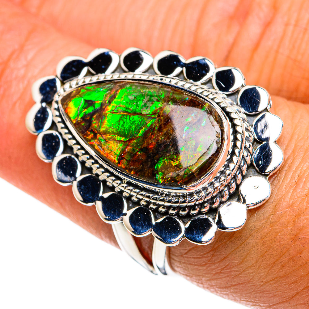 Ammolite Rings handcrafted by Ana Silver Co - RING79264
