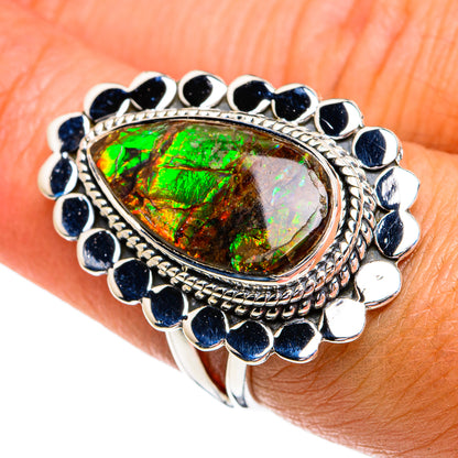 Ammolite Rings handcrafted by Ana Silver Co - RING79264