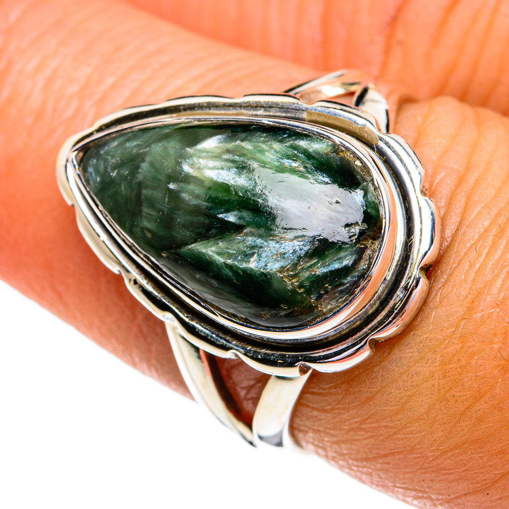 Seraphinite Rings handcrafted by Ana Silver Co - RING79265