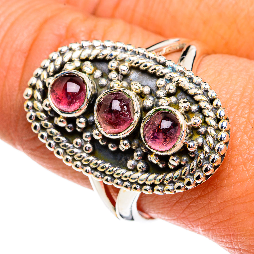 Pink Tourmaline Rings handcrafted by Ana Silver Co - RING79272