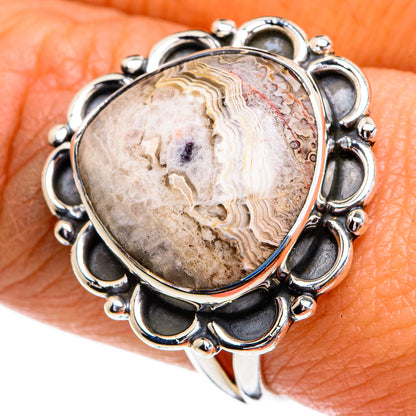 Laguna Lace Agate Rings handcrafted by Ana Silver Co - RING79279