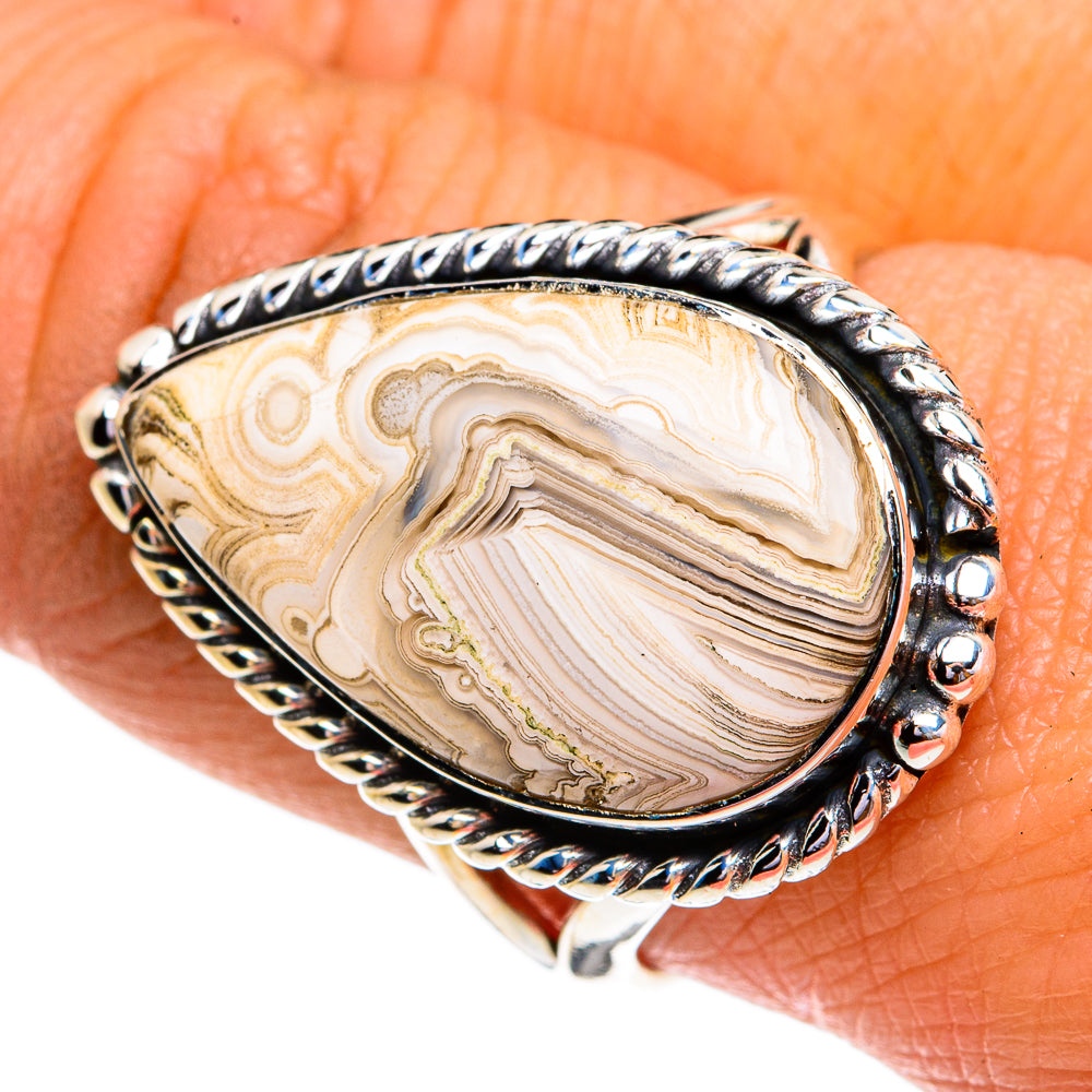 Laguna Lace Agate Rings handcrafted by Ana Silver Co - RING79280