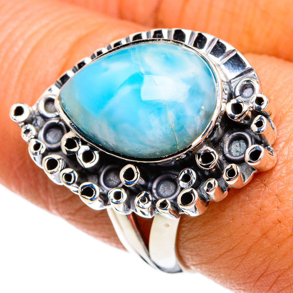 Larimar Rings handcrafted by Ana Silver Co - RING79283