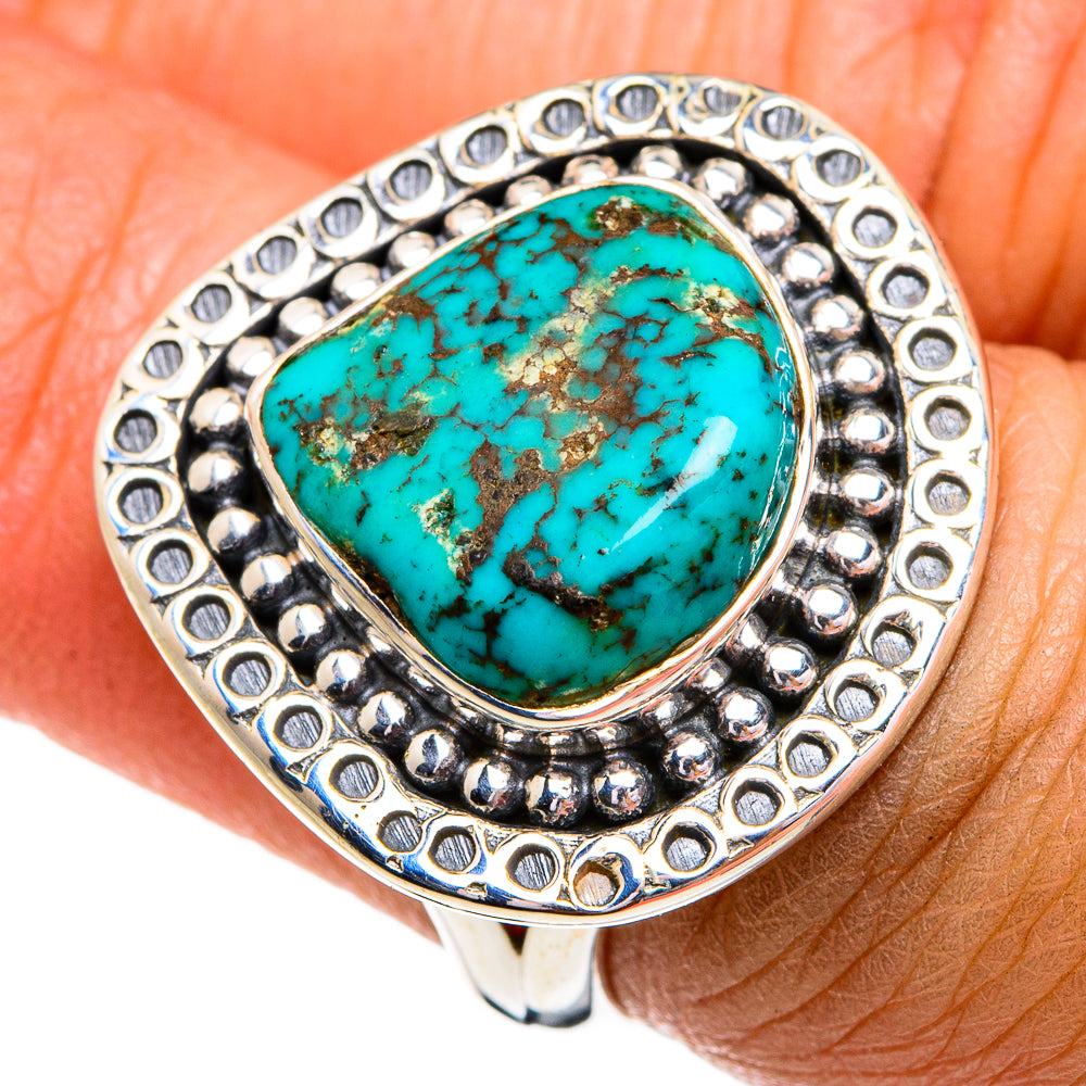 Tibetan Turquoise Rings handcrafted by Ana Silver Co - RING79288