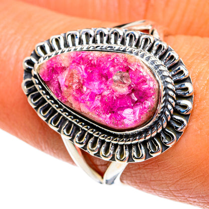 Cobalto Calcite Druzy Rings handcrafted by Ana Silver Co - RING79298