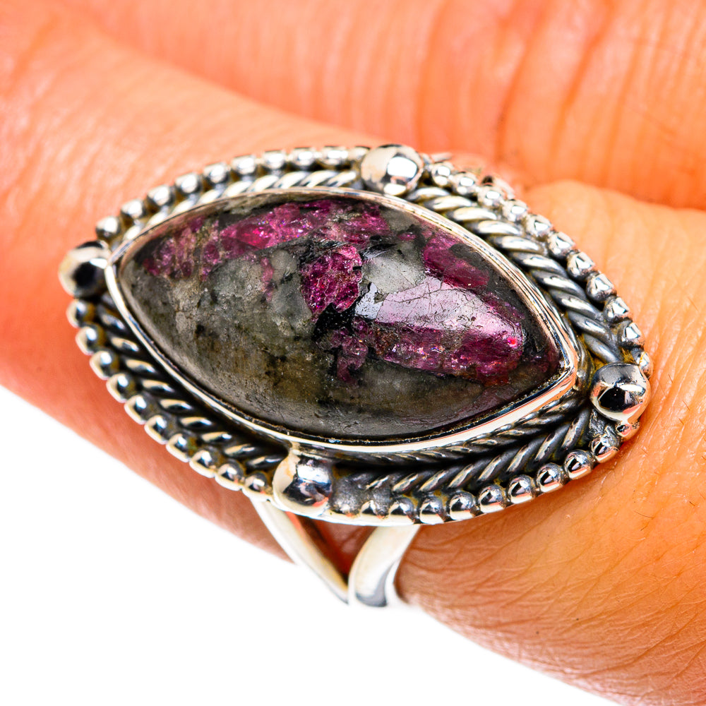 Russian Eudialyte Rings handcrafted by Ana Silver Co - RING79300