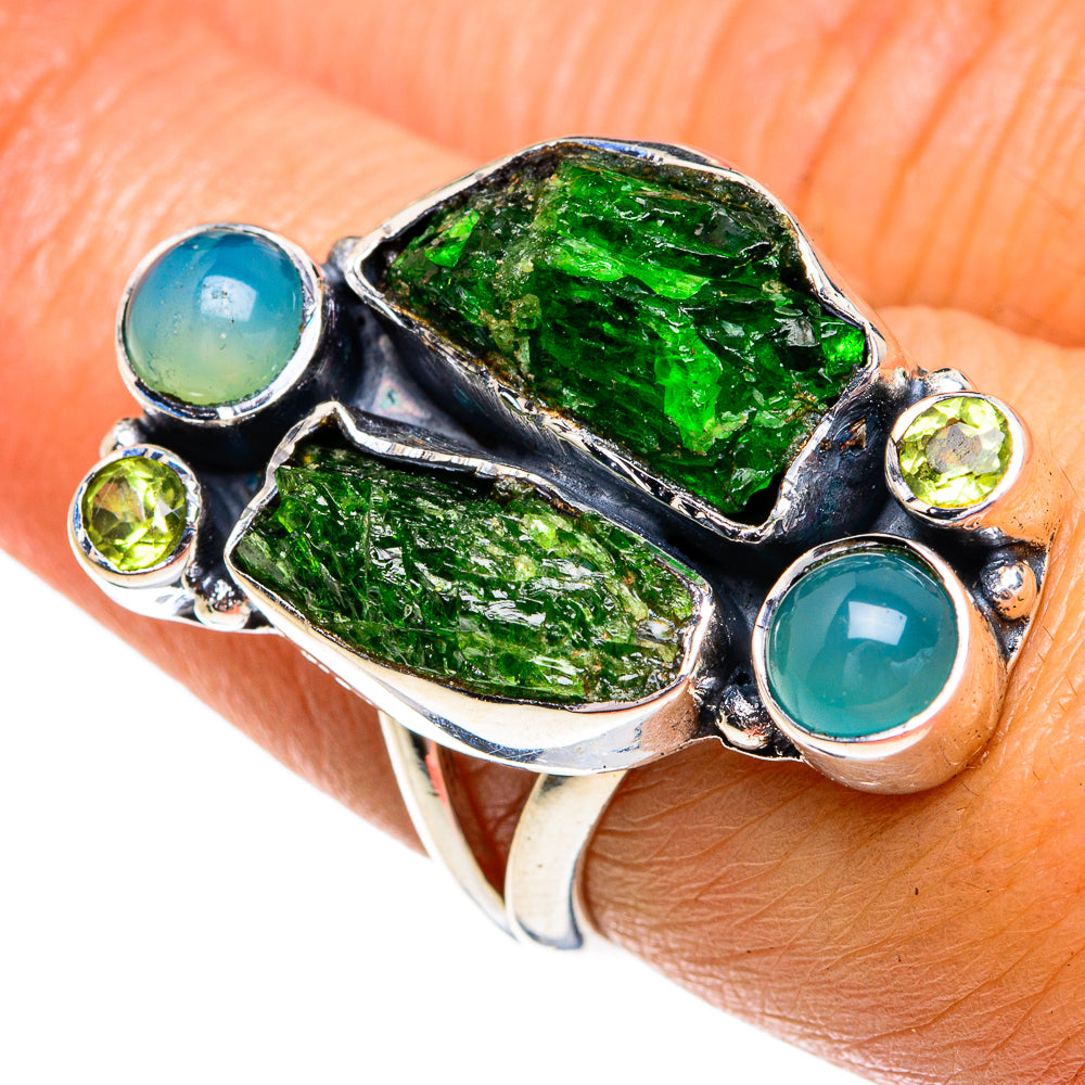 Chrome Diopside Rings handcrafted by Ana Silver Co - RING79317