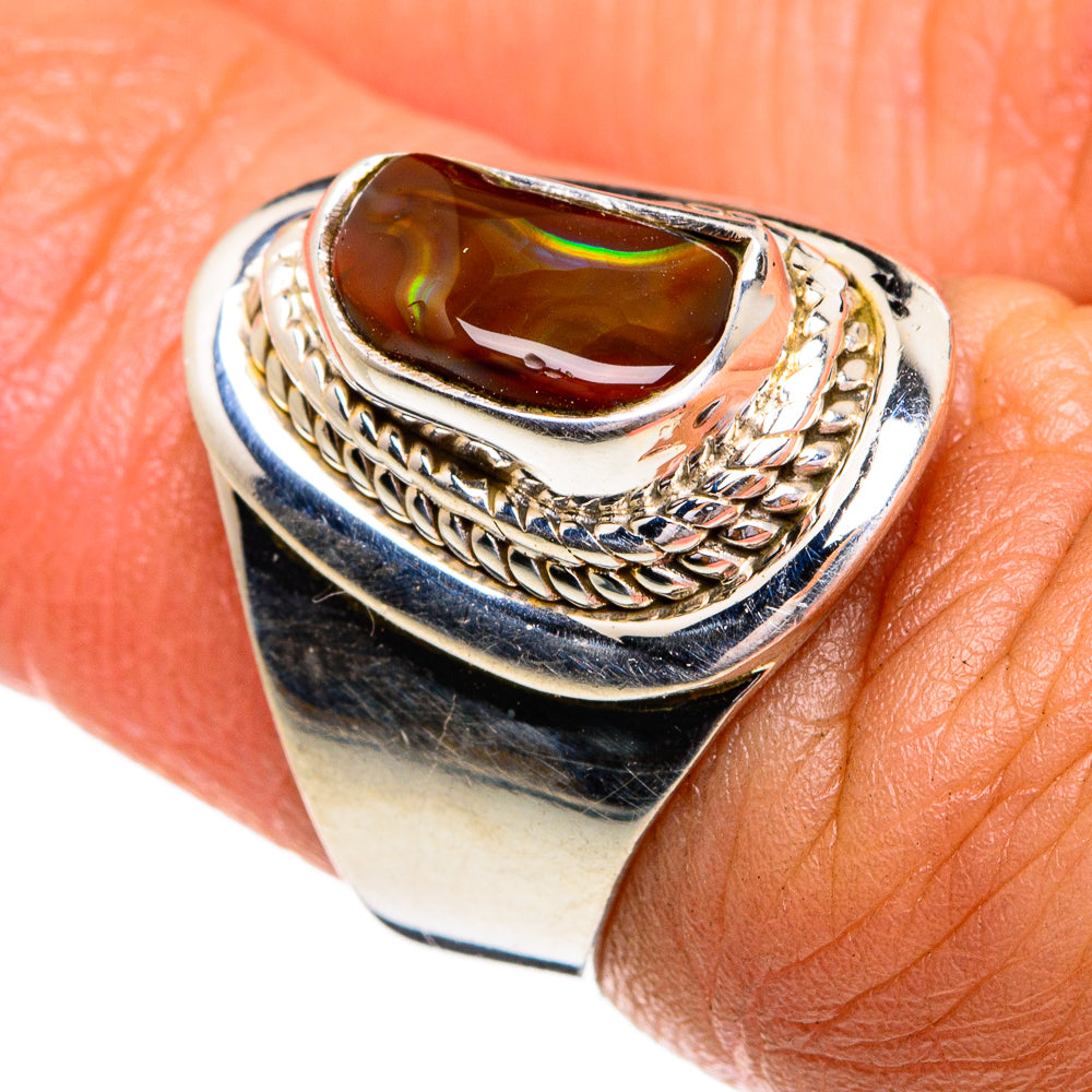 Mexican Fire Agate Rings handcrafted by Ana Silver Co - RING79318