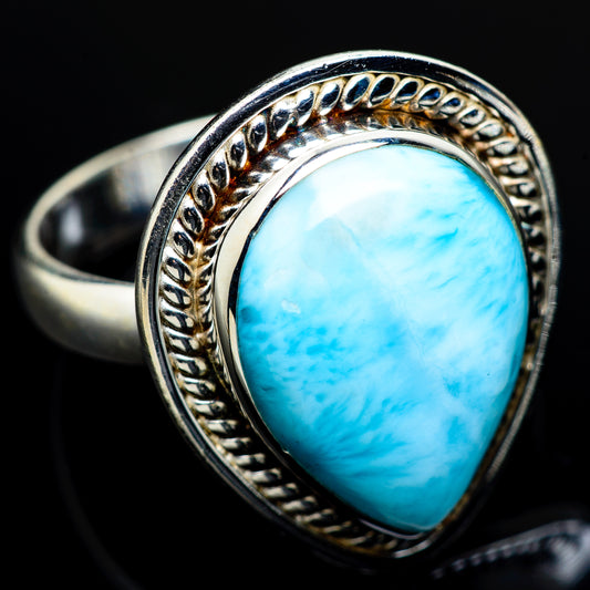 Larimar Rings handcrafted by Ana Silver Co - RING7931