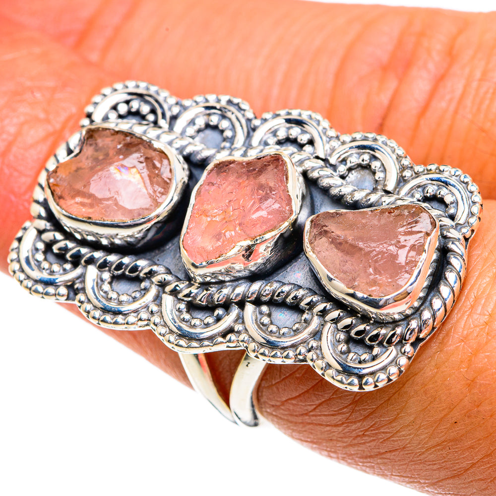 Rose Quartz Rings handcrafted by Ana Silver Co - RING79326