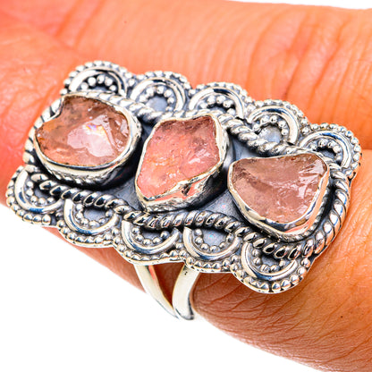 Rose Quartz Rings handcrafted by Ana Silver Co - RING79326
