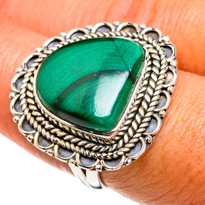 Malachite Rings handcrafted by Ana Silver Co - RING79345